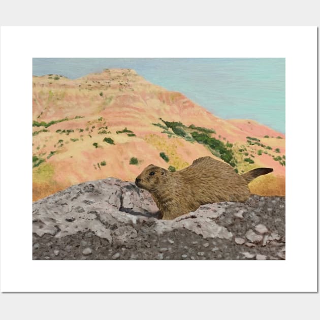 Prairie Dog Mountain painting Wall Art by Art-by-Sanna